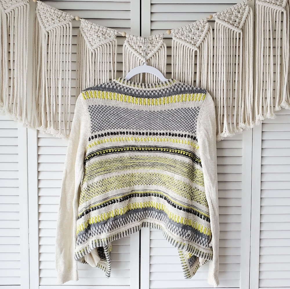 ANTHRO MOTH Chaux Metallic Knit Cardigan Sweater M - Picture 4 of 6
